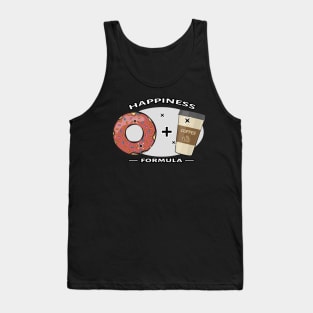 Happiness Formula - Donut And Coffee - Funny Tank Top